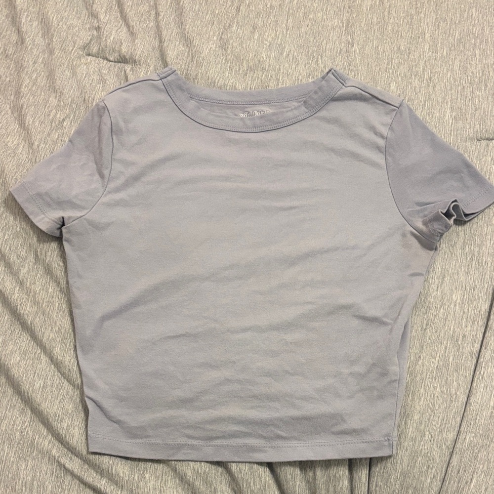 Wild Fable Light Blue Crop Top